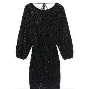 BA&SH Scarlet Dress in Black NWT Size Medium